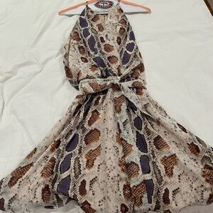 Snakeskin print dress. Small. Material girls brand